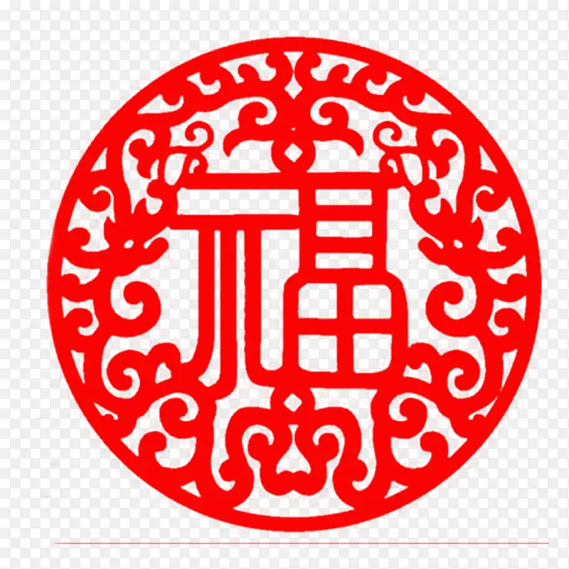 圆形的福字装饰贴纸PNG图片素材下载_图片编号yjrgabby-免抠素材网