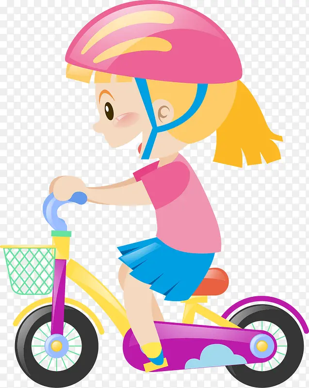 骑儿童车的小女孩