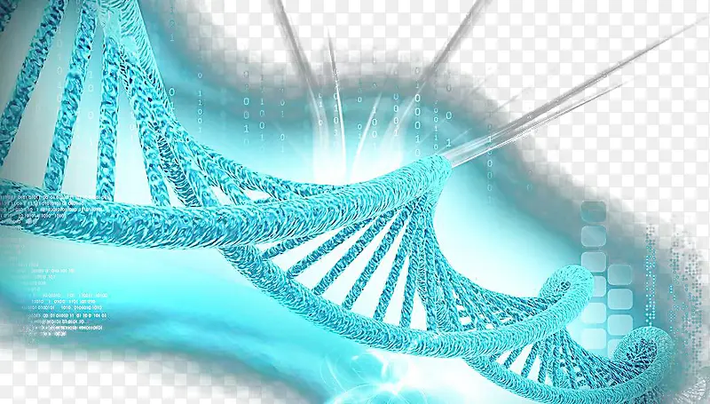 浅蓝色DNA双螺旋