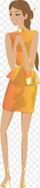 卡通逛街女郎