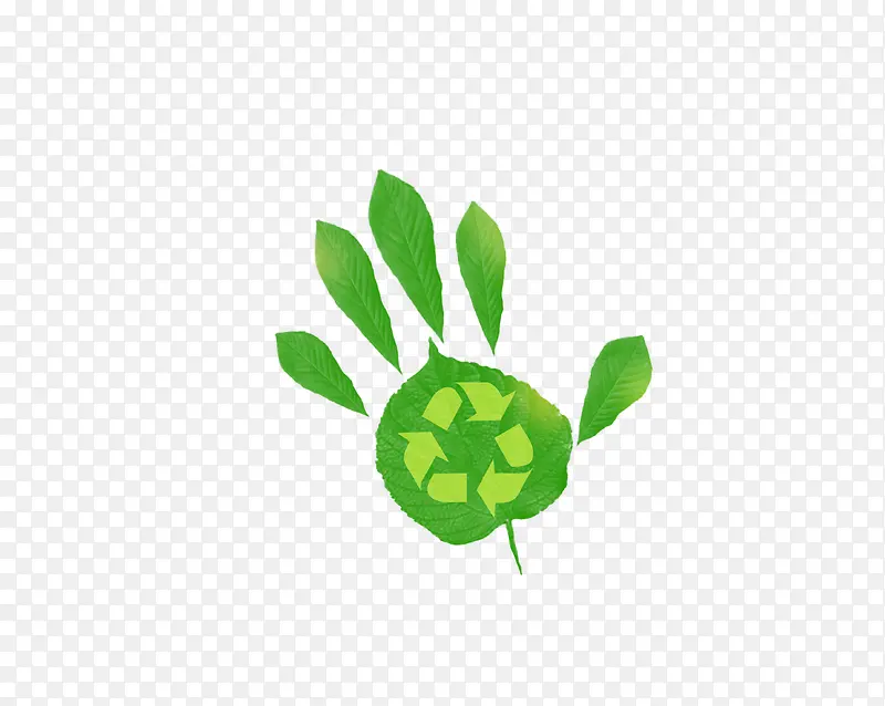 绿色环保手掌