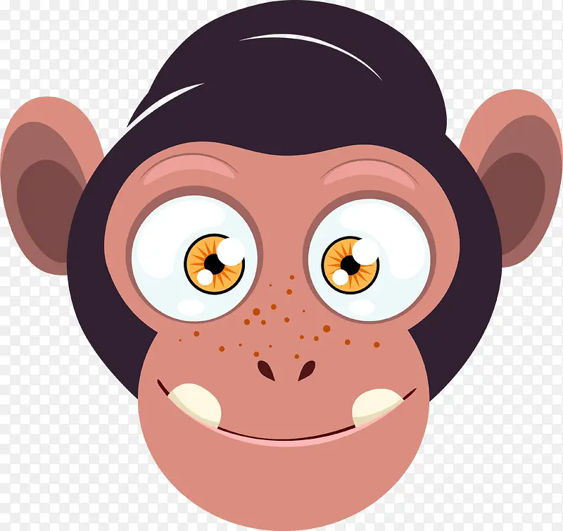 两眼放光的猴子表情