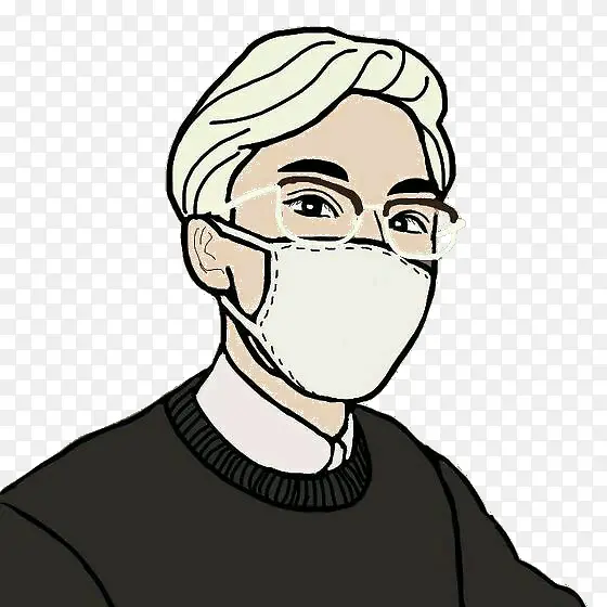 戴口罩的男子