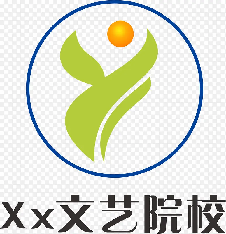 圆形的艺术培训标志