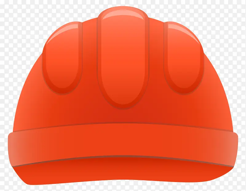 红色卡通安全帽装饰