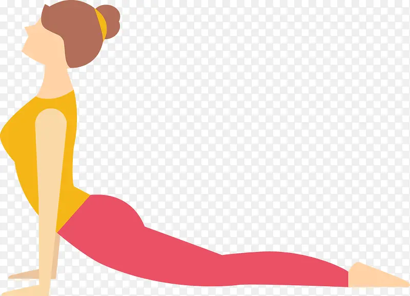 瑜伽健身矢量女人图