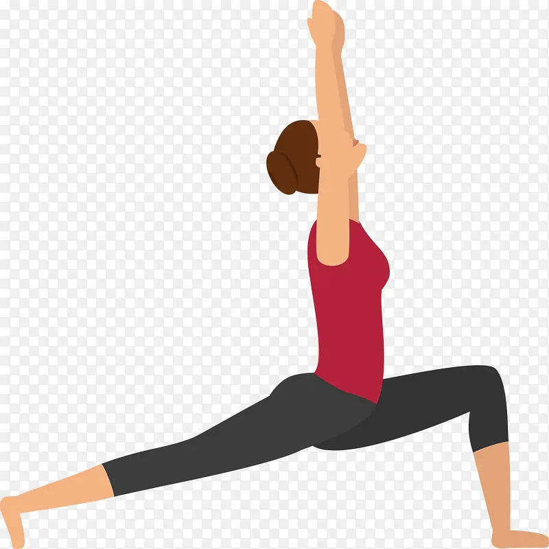 瑜伽健身矢量女人图