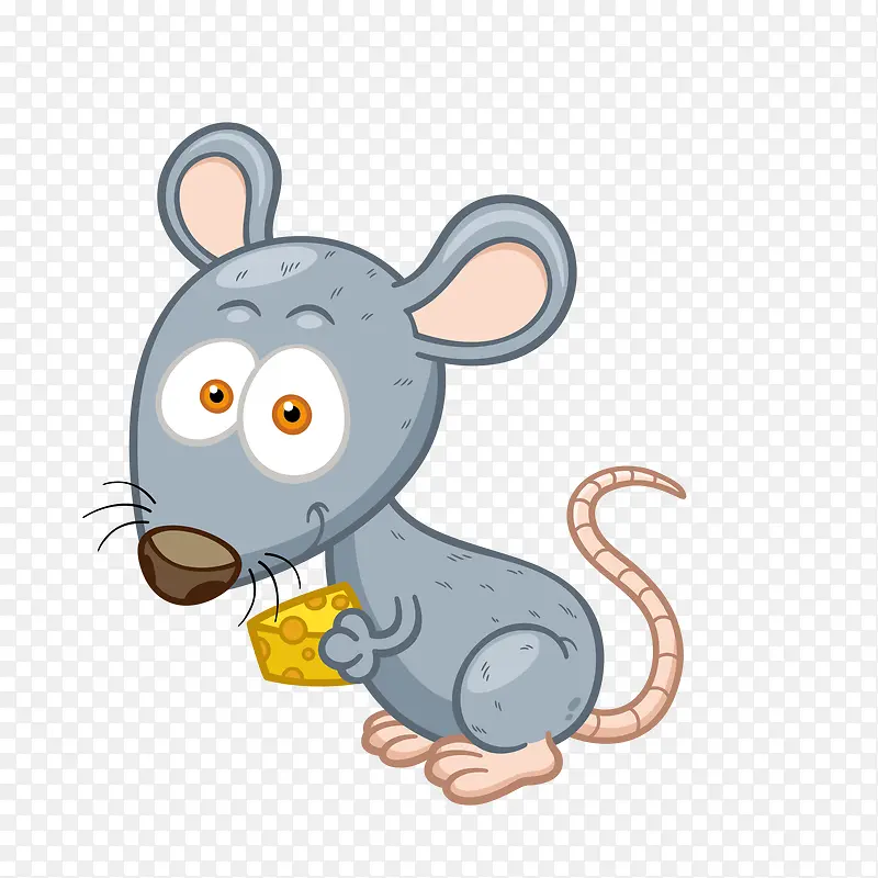 灰色的卡通小老鼠