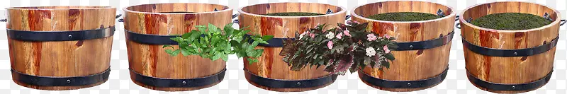 木质花盆素材