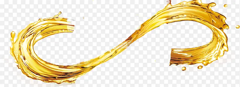 金黄色流动液体