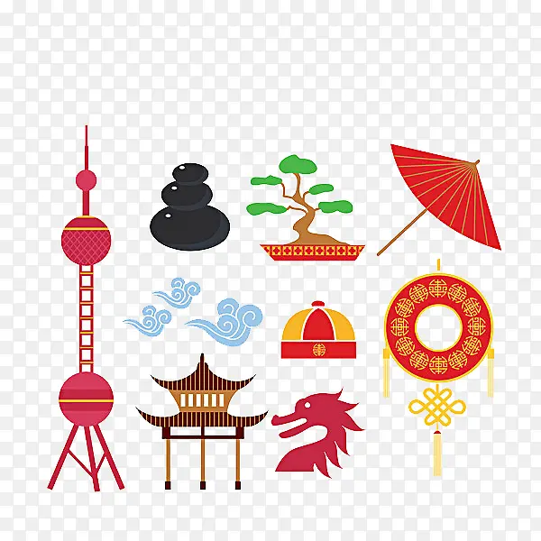 卡通中国风标志