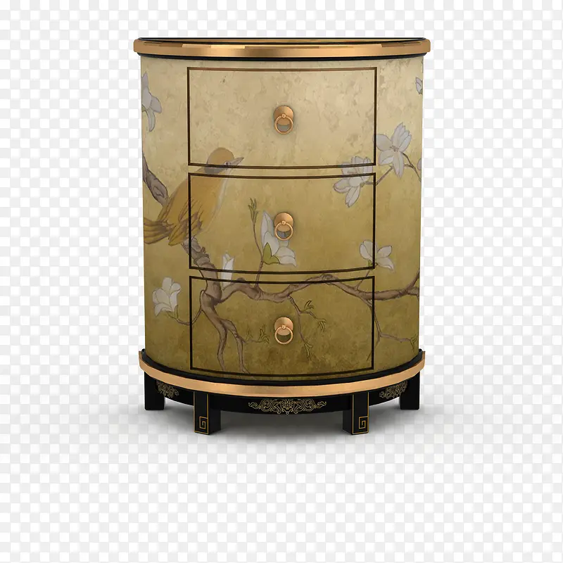 金色复古中式柜子