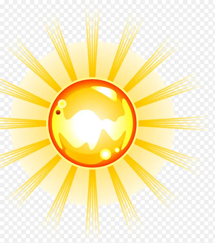 放射太阳光太阳矢量图