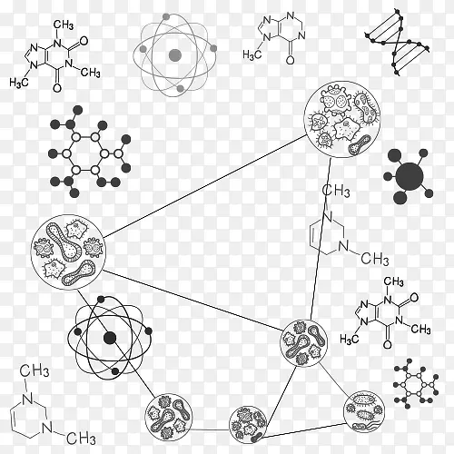 药物分子卡通图