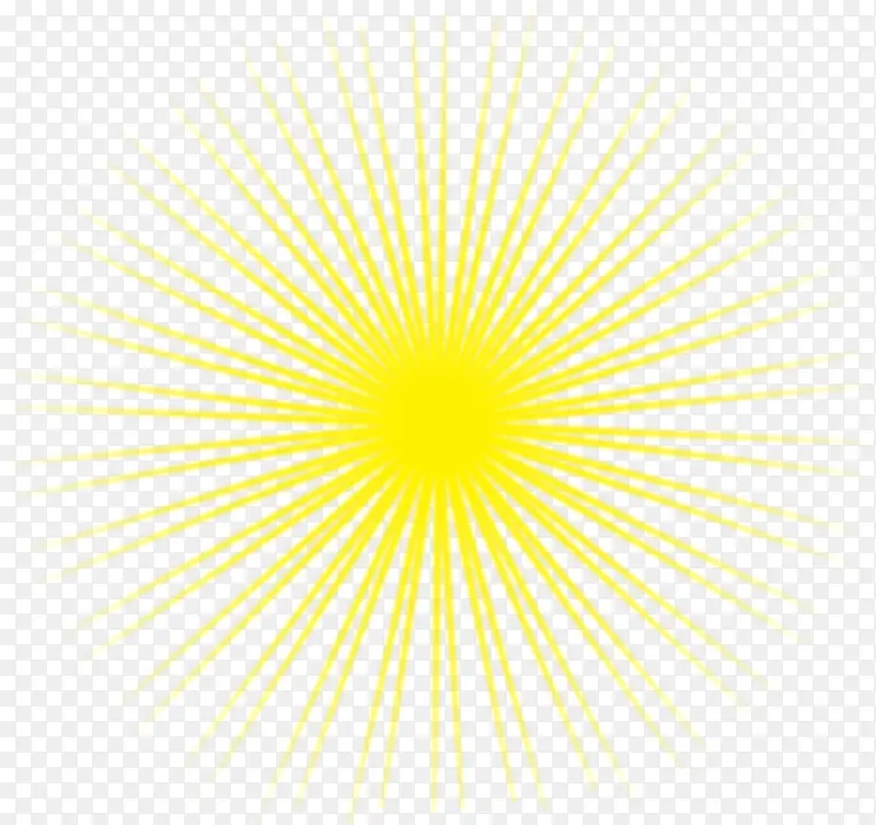 黄色卡通绚丽立体太阳放射
