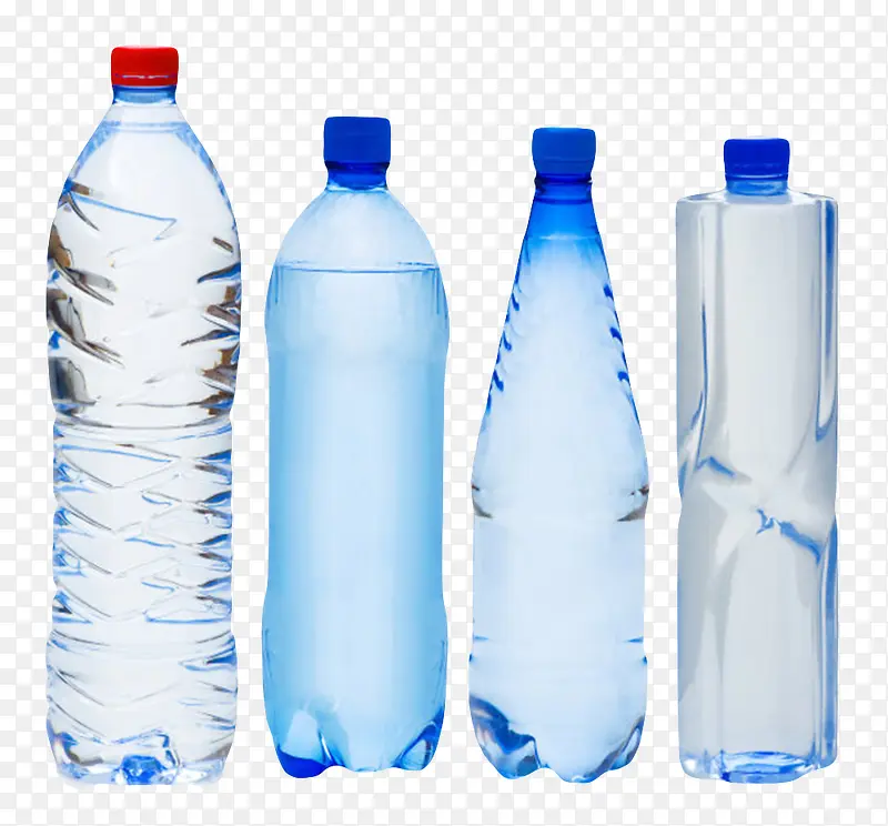透明解渴高度不一的塑料瓶饮用水