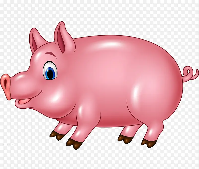 平面设计手绘的小猪