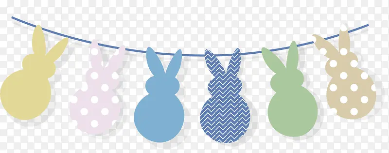 复活节各式兔子卡片