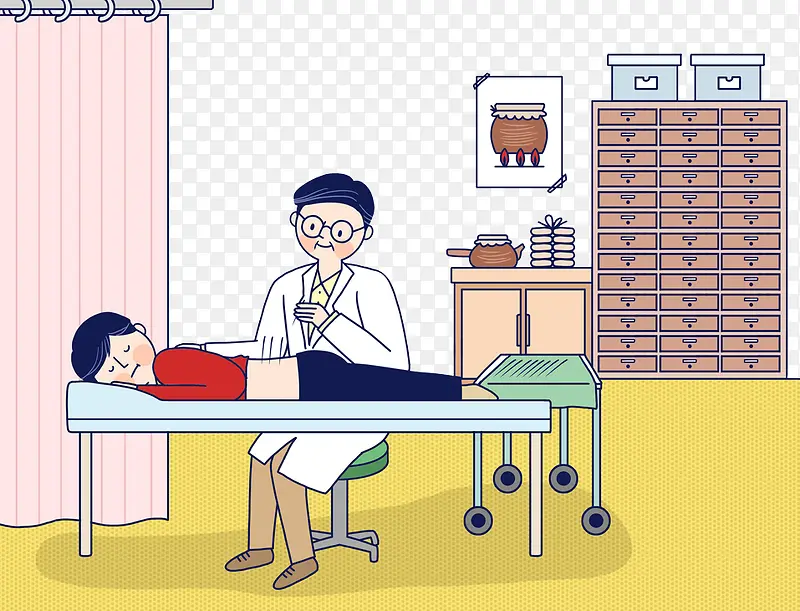 卡通插图医院门诊治疗室PNG图片素材下载_图片编号qdzlwnxq-免抠素材网