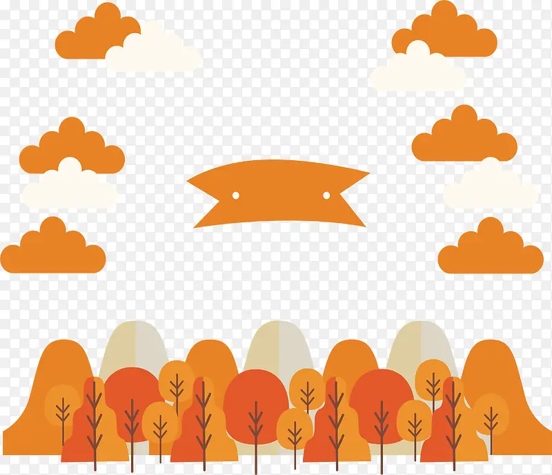 秋天的树林海报
