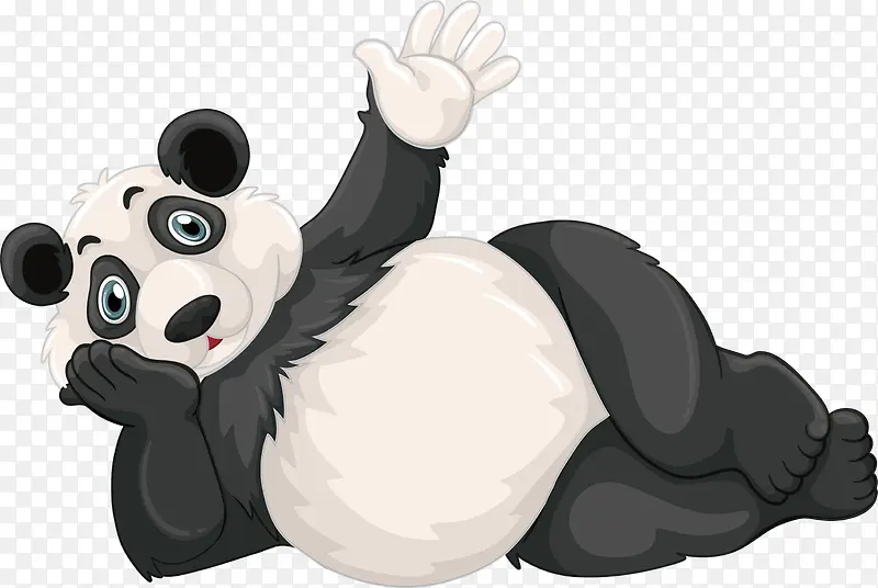 侧躺的大熊猫
