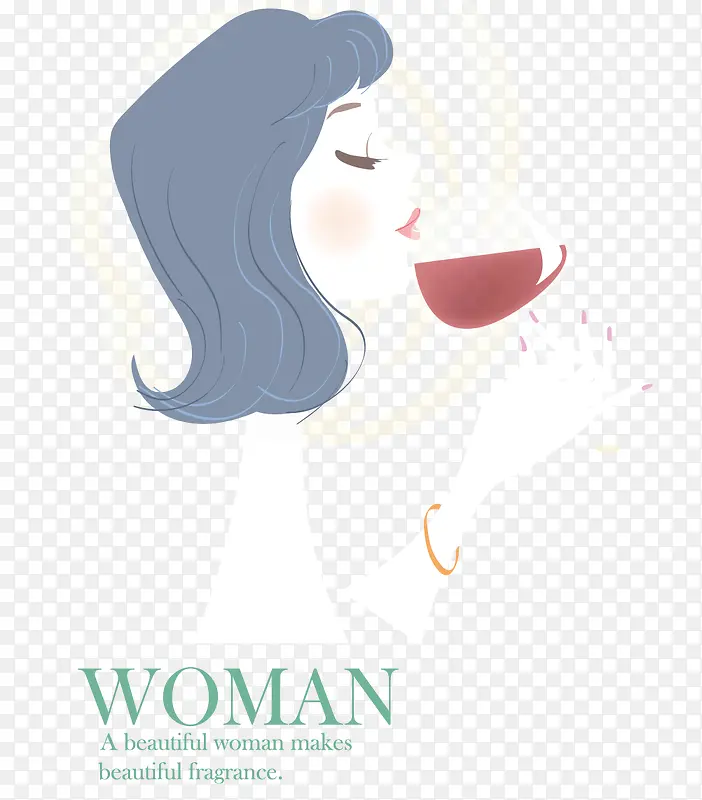 喝红酒的女人