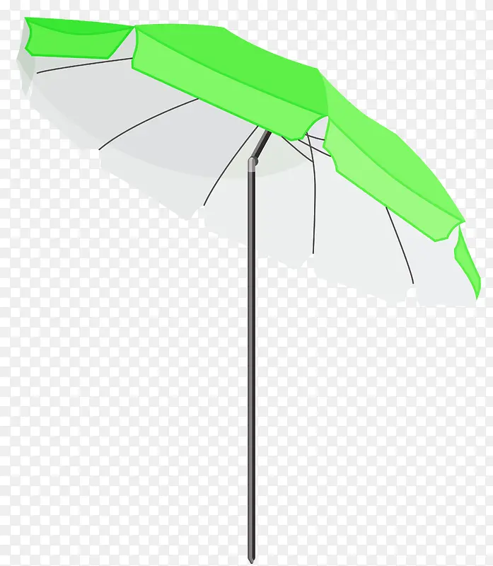 卡通绿色遮阳伞