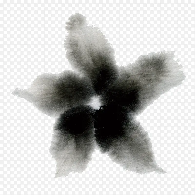 黑色花朵墨染