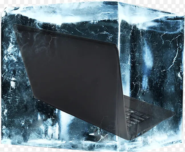 冰雕中的电脑