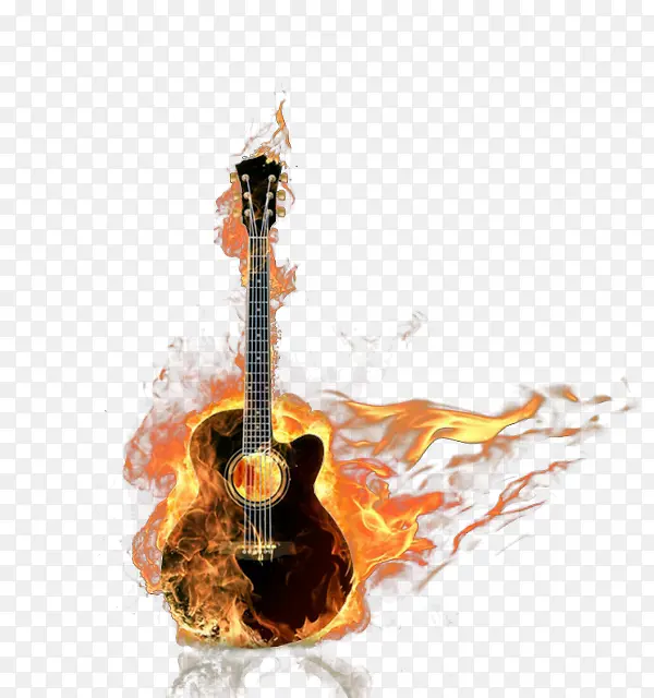 乐器吉他火焰