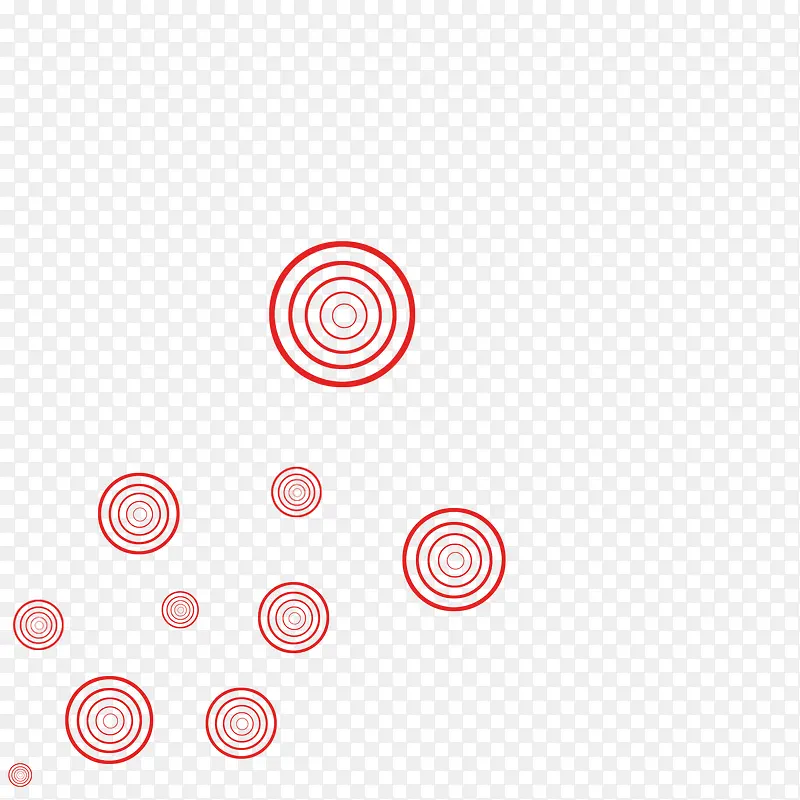 漂浮的红色圆环图