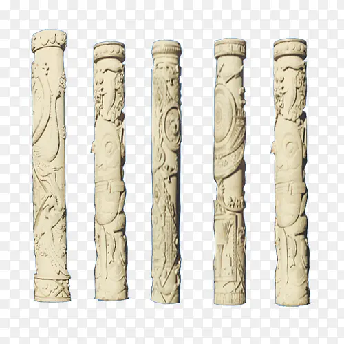 中国风石柱雕塑