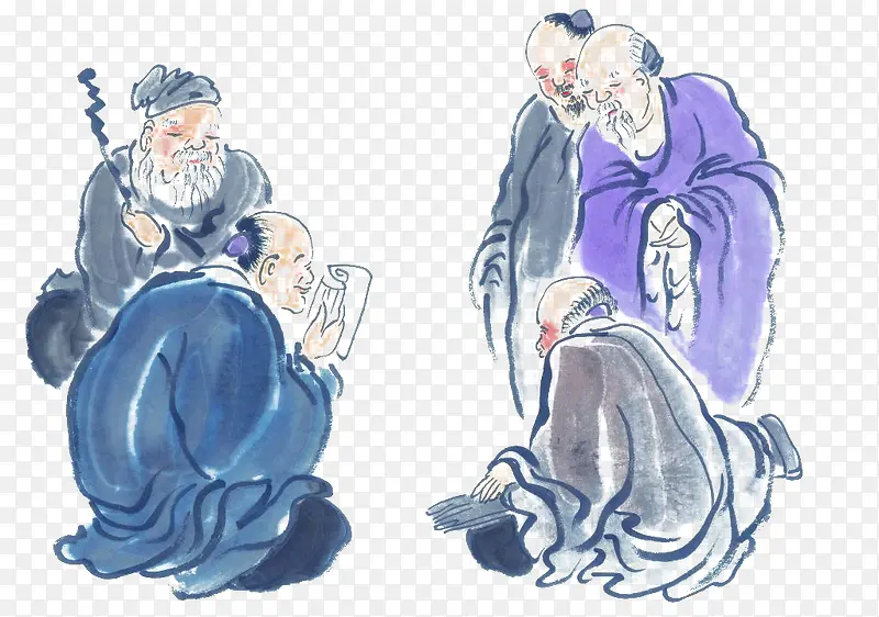 看书的老人