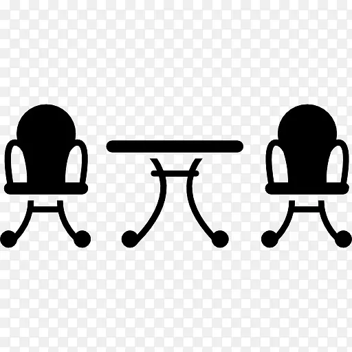 桌子和两把椅子套后院图标