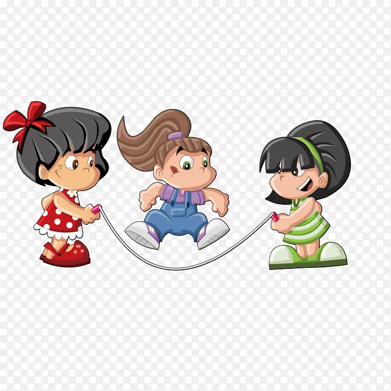 跳大绳的女孩
