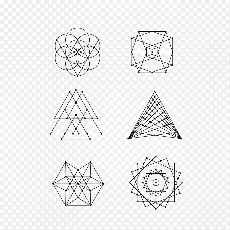 矢量数学图形几何结构图