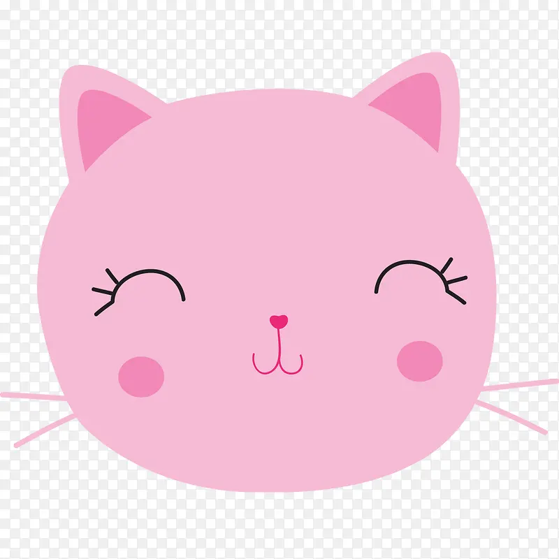 粉色的猫头