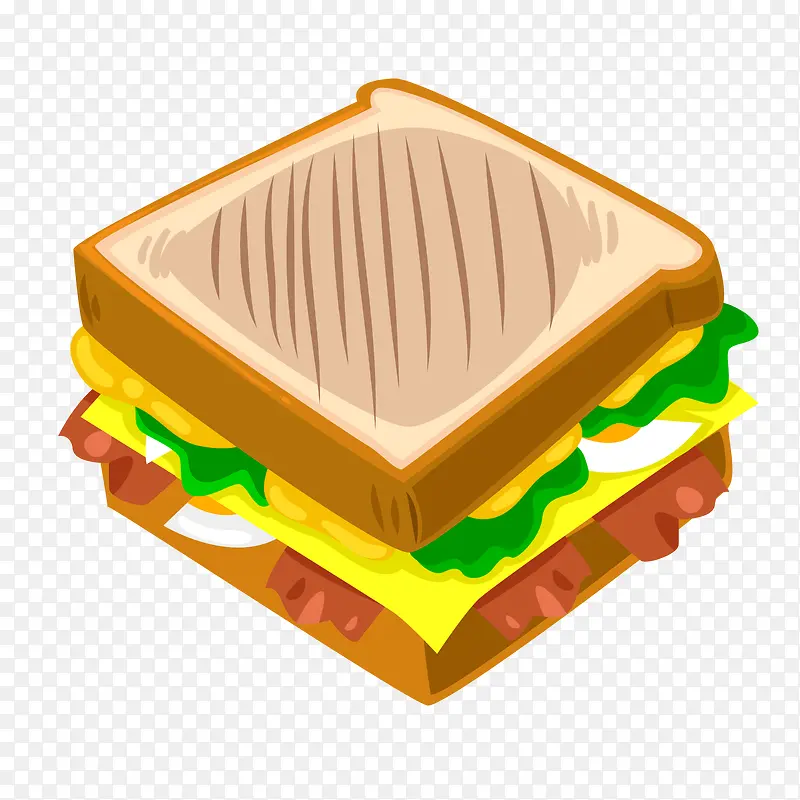 彩色的三明治食物设计