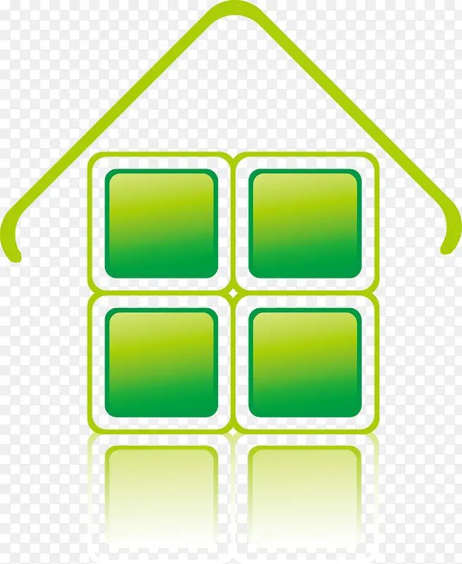 绿色矢量房子图标png图