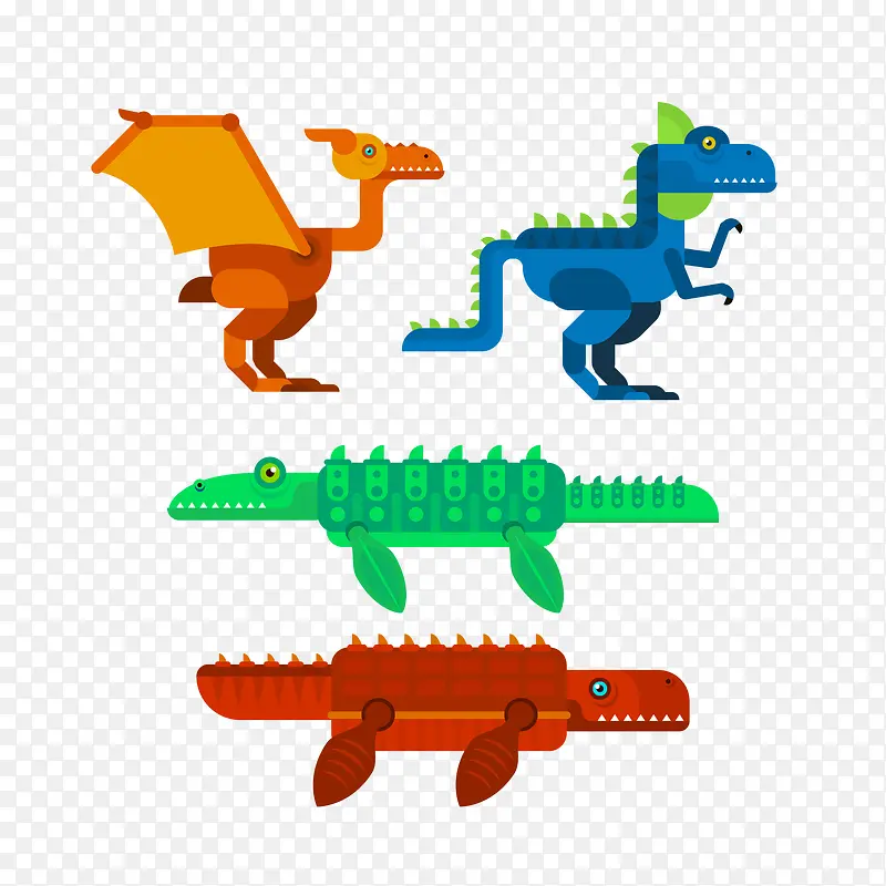 抽象恐龙矢量图