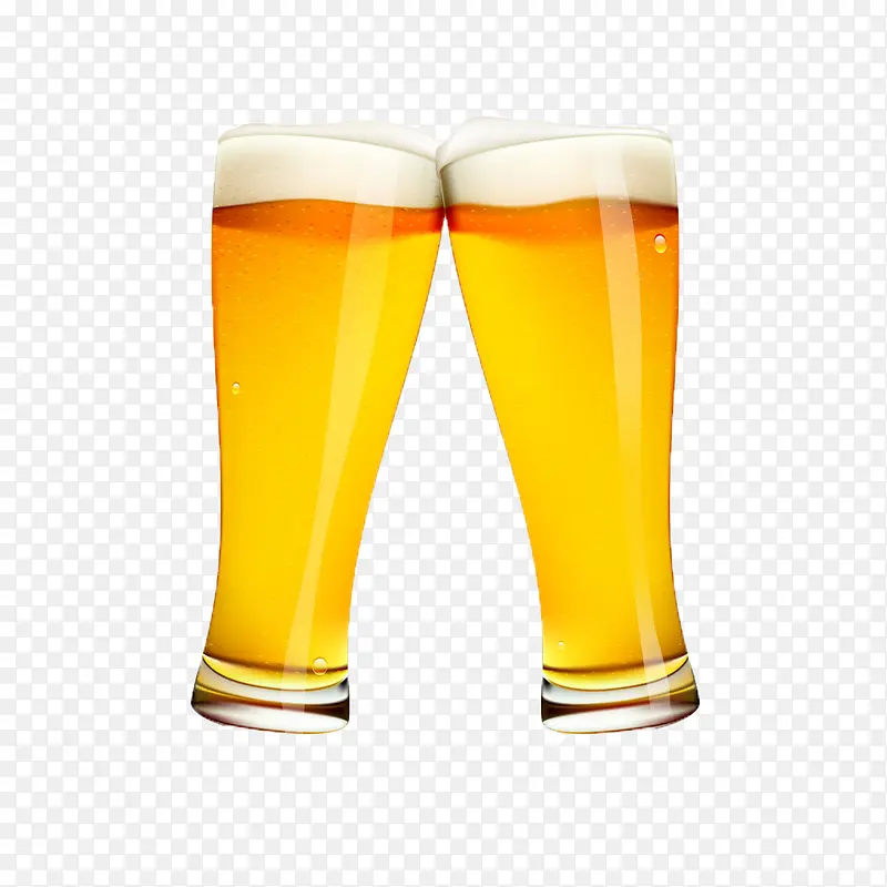 两杯啤酒图片