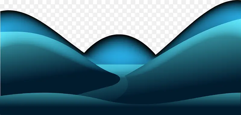 蓝色清新曲线