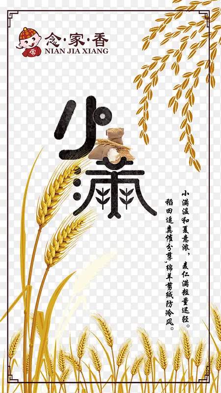 二十四节气小满海报