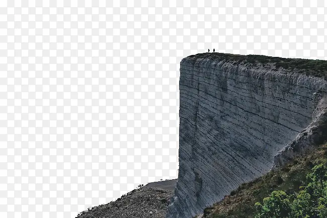 笔直的悬崖峭壁