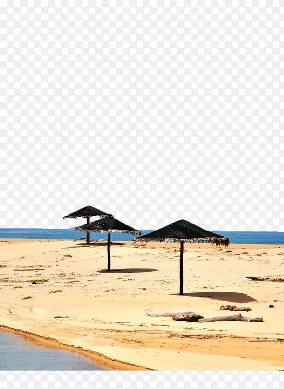 海滩上的遮阳伞