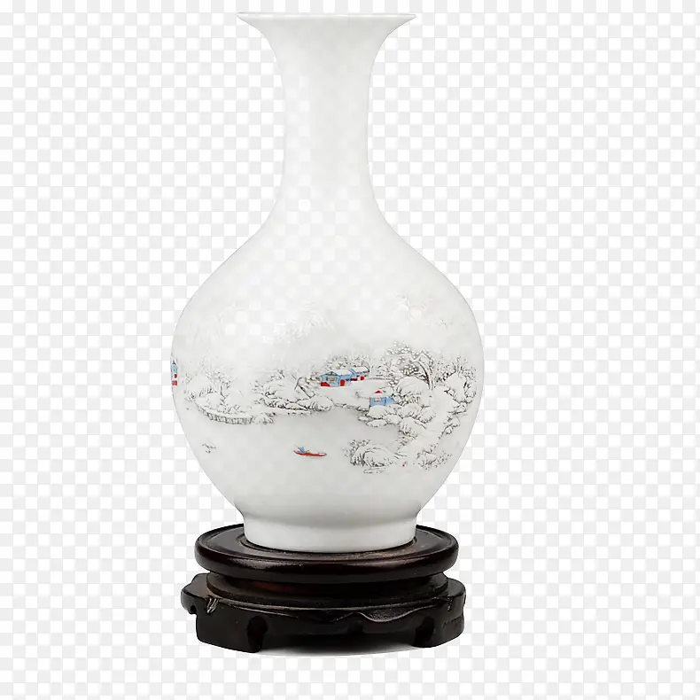 白色瓷器花瓶免抠素材