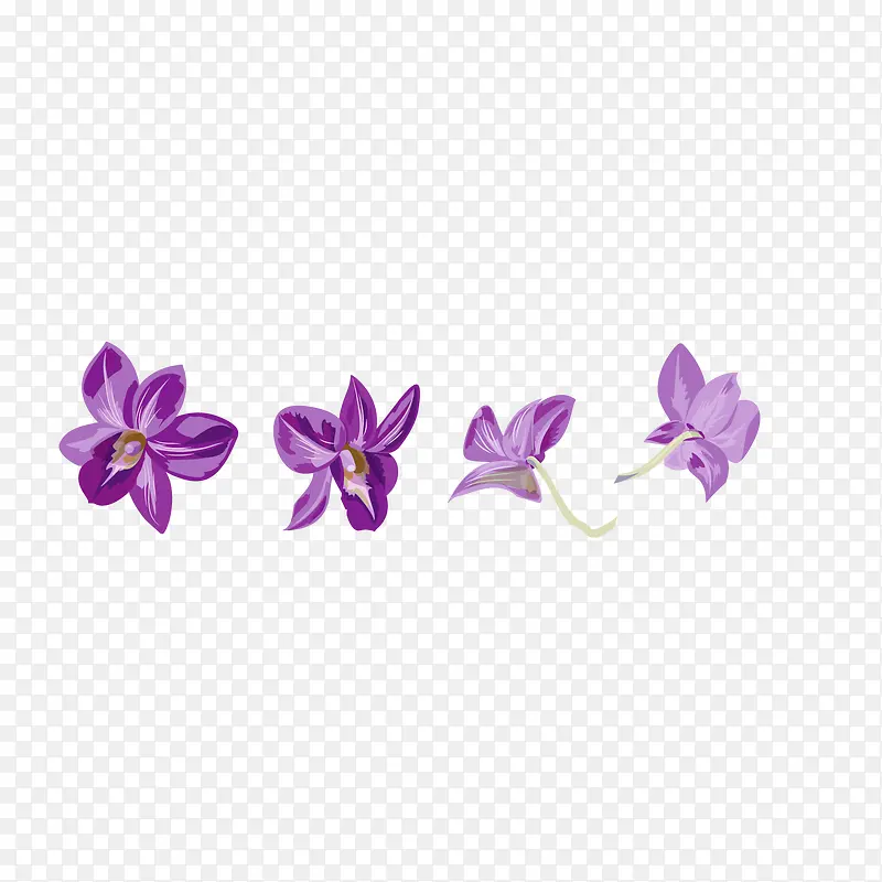 紫色兰花免抠下载