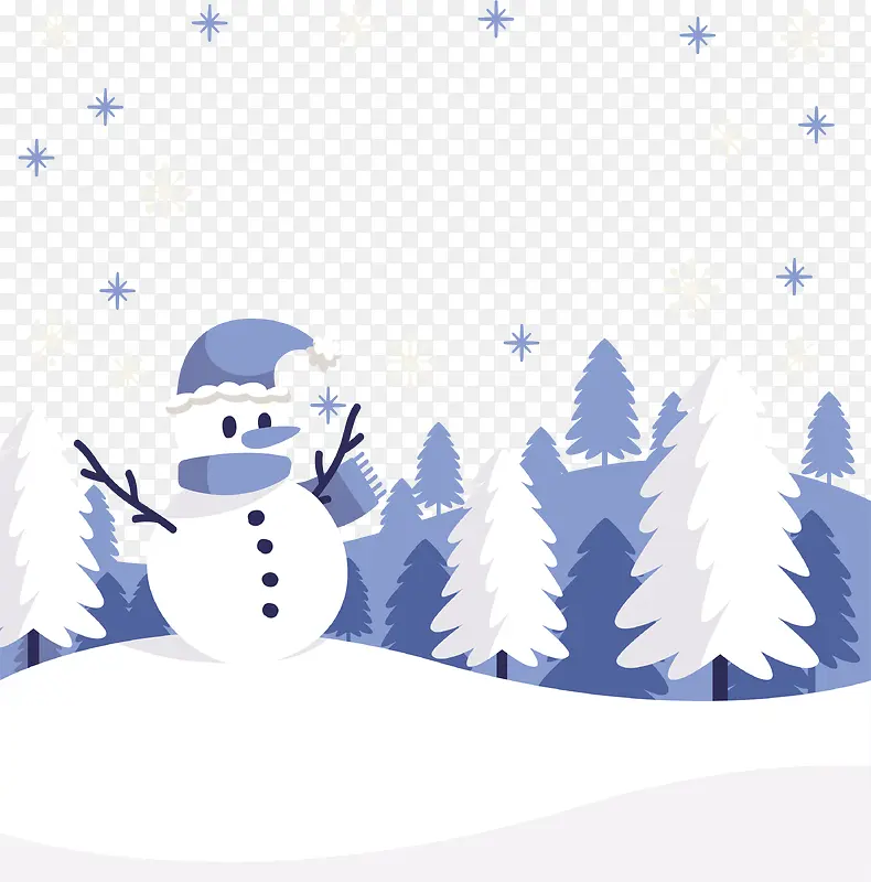 雪地里的雪人