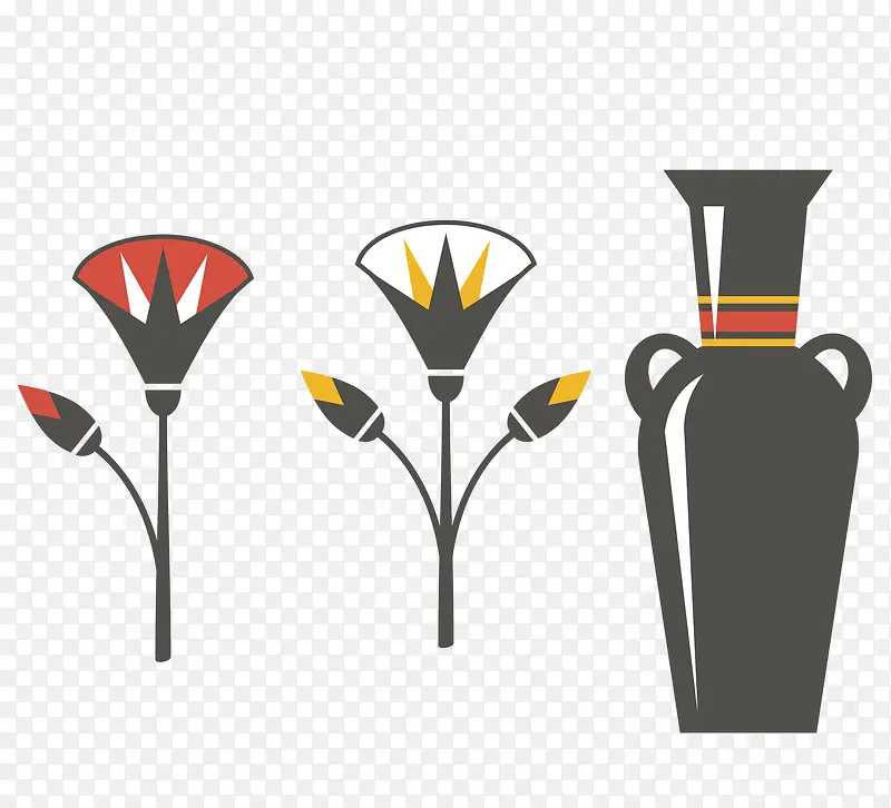 传统花瓶和灯矢量素材