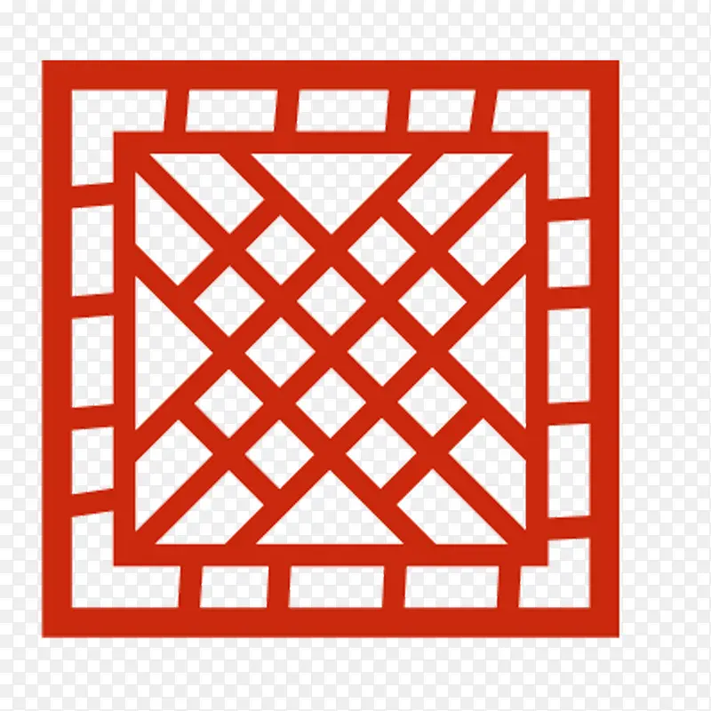 中国红正方菱形格子